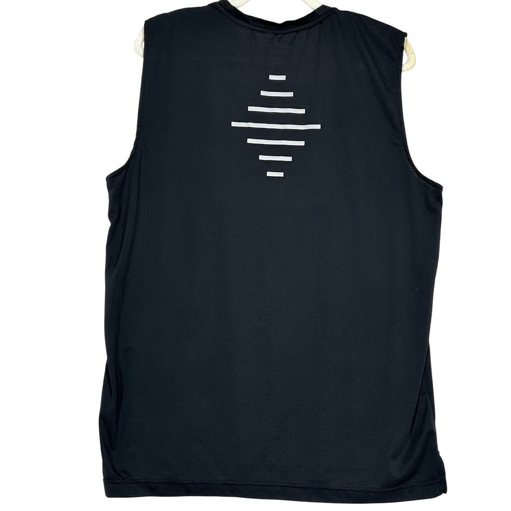 Reebok Performance Style Sleeveless Black Running Shirt Back Reflective Men's M - Picture 5 of 6